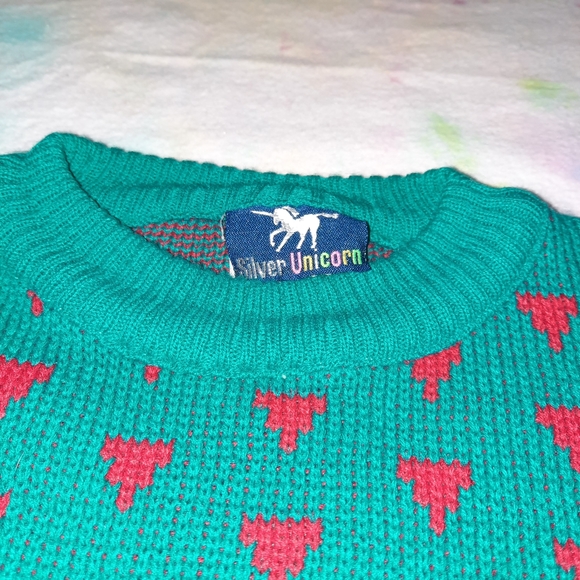 Vintage Silver Unicorn Rose Sweater Shirt - Picture 8 of 14
